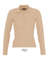 Dames Polo Lange Mouw Podium Sols 11317 Sand